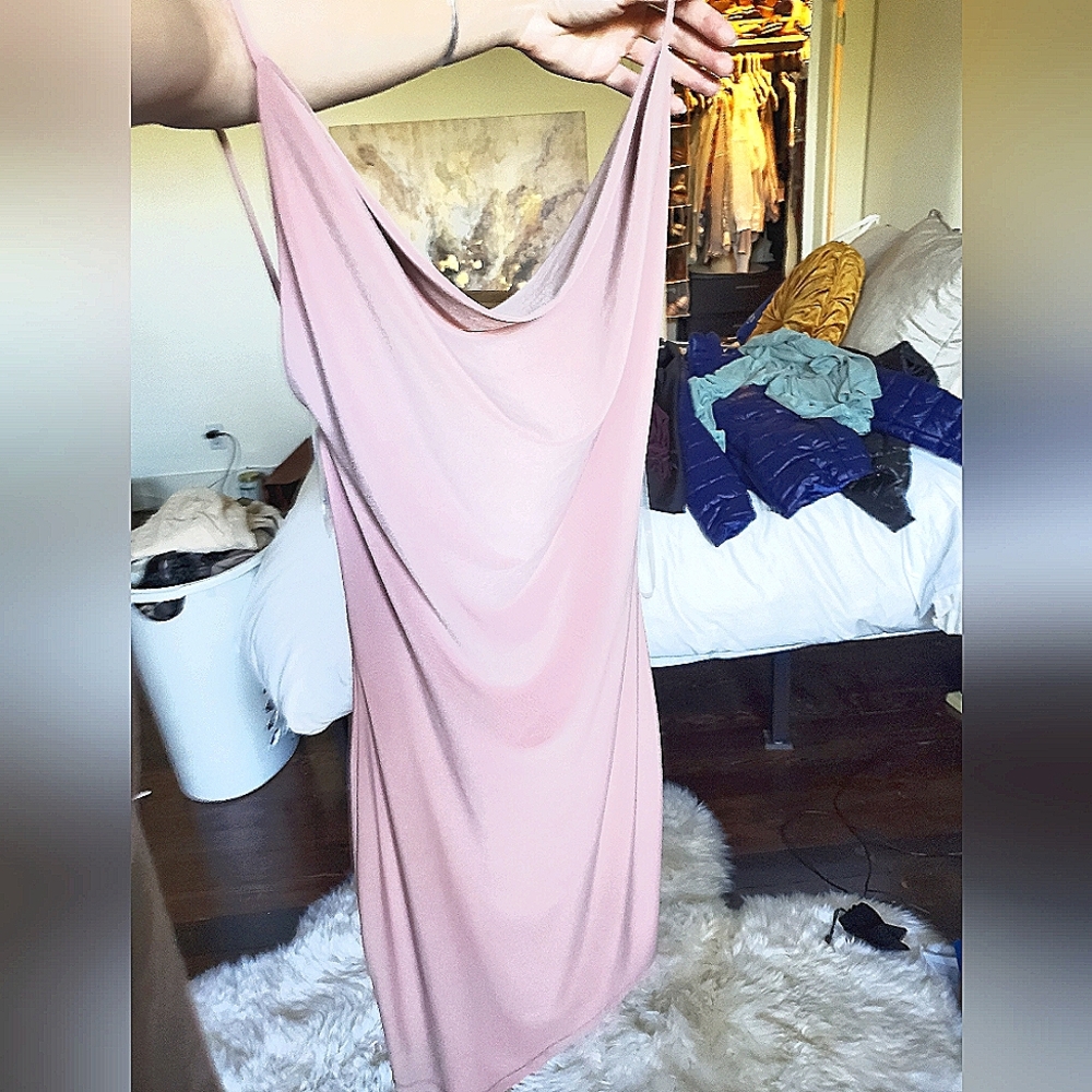 Cowl Neck Low Back Cocktail Dress Size Small